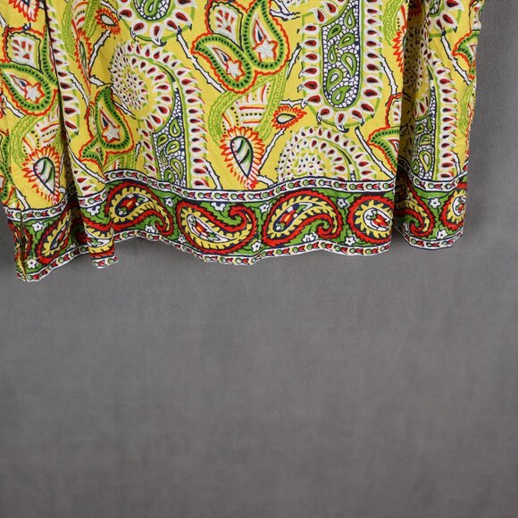 VTG Polo Ralph Lauren Shirt Mens XL Yellow Paisley Bob Camp Psychedelic 90s - Picture 7 of 12
